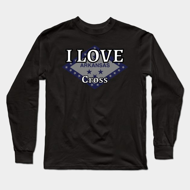 I LOVE Cross | Arkensas County Long Sleeve T-Shirt by euror-design